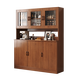 Konosu solid wood sideboard integrated wall-mounted living room wine cabinet tea cabinet storage cabinet multi-functional meal preparation storage storage cabinet four cabinet doors walnut color 80*34*182cm door-to-door installation (master comes to your door)