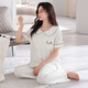 clolv kiss pajamas with chest pad for women for summer pure cotton thin cardigan short-sleeved trousers soft and comfortable suit home clothes can be worn outside 694 meters white (with chest pad) 2XL [170-175cm/140-165Jin[Jin equals 0.5 kg]]