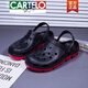 
CARTELO high-end extra-large size hole shoes men's summer bag-toe slippers casual non-slip plus-sized beach sandals trendy new product 9856 blue 46