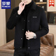 ROMON autumn and winter jacket men's Korean style lapel woolen coat winter men's casual short wool coat HJ8288 black cotton L (110-125Jin Jin equals 0.5kg)