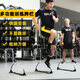 
Shunais hurdle stand barrier bar small rail children's football basketball training adjustable height jumping agile training equipment black and yellow 5 pack ++ storage bag) set to buy better