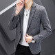 Jackets Single Smith Smith Traje para hombres Spring y Autumn Nuevo estilo coreano Corea de moda Slim Corneroy Tuitio Top de hombres Light Grey M