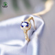 DL 1998 Fat Donglai same style tanzanite ring for women s925 silver niche design ring bare stone 02% 23s925 silver tanzanite ring
