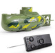 MOFAN Mostfun Mini Remote Control Submarine Souproproof Pishish Tank Wireless Model Baignage et jouant Gift pour enfants 1M [Six canaux peuvent être une suspension] Camouflage sous-marin vert sous-marin [Batterie + Tournevis + tête de charge]