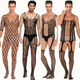 Mei Nail'er's sexy underwear for men and women role-playing suspender stockings sexy temptation thong open crotch black stockings sexy slutty panties sexy temptation disposable hand tearing easily. 5 random posts (please contact customer service for designation)-Men