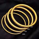 Gold-coated silver bracelet, ancient method, simulated gold bracelet, 999 solid bracelet, non-fading, solid gold ring jewelry, 5 mm - inner diameter 56 gold-coated silver, can be re-inspected by a gold store