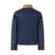 Navigare Italian small sailing boat women's cotton wool collar denim jacket short retro jacket 2341904501 Blue M