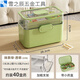 ABDT Medical Box Home Extra Large Capacity Medicine Storage Box Home Pack Emergency First Aid Box Multi-Layer Organizing Small Medicine Box Transparent Cover - Matcha Color - Large Size