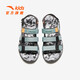 ANTA Children's Shoes Children's Sandals Men's and Big Children's Beach Shoes 2024 Summer New Breathable and Comfortable Outdoor Sports River Shoes Slate Gray/Fish Eye Blue/Black-3 Size 33