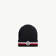 Moncler Men's Tricolor Wool Beanie - Black UNI