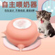 CLCEY Kitten Automatic Breastfeeding Kit Kitten Bionic Pacifier Breastfeeding Bottle Multi-cat Self-service Milk Drinking Artifact Pink Recommended for kittens 0-30 days old