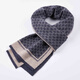 Ordos cashmere scarf men's winter plaid thickened versatile black