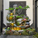Naiyuan Water Tank Garden Rockerie Pond Pond Waterfall Water Fountain Ornement balcon extérieur Terrasse Plancher circulant dans l'eau Paysage 688 Installation de pack moyen [175 * 78 * 160cm]
