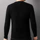 Ordos city's new autumn and winter pure cashmere sweater v-neck cashmere sweater men's high-end jacquard medium thick chicken heart produced in Ordos city - black L 175