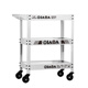 LAOA old A industrial style mobile trolley storage rack trolley three-layer tool trolley cream white LA125303