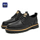 Hailan Home (HLA) Herrenschuhe, vielseitige lässige Lederschuhe, Herren -Retro Workwear -Schuhe, Herren Haagzm1ebb033 Black 41