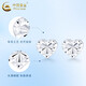 China Gold (CHINA GOLD) Love Platinum Earrings for Women PT950 Platinum Earrings Heart-shaped Earrings Wedding and Birthday Gifts for Girlfriends and Wife Platinum Love Earrings About 1.7g