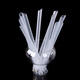 Jiamo Thick Straws Disposable Individually Packed 60 Pieces 12mm*230mm Pointed Plastic Straws Milk Tea Porridge Beverage