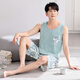 
Mandelefin Summer Pajamas Modal Thin Vest Sleeveless Shorts Plus Size Daddy Set 200 Jin [Jin equals 0.5 kg] MD1048 M [Suggested 100-120 Jin [Jin equals 0.5 kg]]