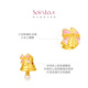 周大福 SOINLOVE宝藏女孩雪球铃铛蝴蝶结黄金珍珠转运珠配绳 VR1591
