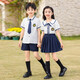 G.DUCKKIDS幼儿园园服夏装英伦学院风儿童校服套装小学生班服夏季毕业照服装 男童6621+领带aooqssg 190