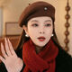 Temperament and warm beret, fashionable and versatile, Korean version, shaped and face-changing, autumn and winter new elegant painter hat M555 black