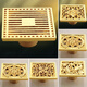 XMSJ Gold Anti-Odor verdickte Badezimmer Duschbad Boden Abfluss Quadrat großer Verschiebung langer Streifen Badezimmer 10 cm Gold 6624 Tiefes Wasserdichtung Dual-Use-Modell