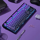 Belly Spirit Mk870pro Blackberry Side Gravur Mechanische Tastatur Bluetooth Wired Wireless Customized Computer Game Silent Office [Three Mode] Obsidian Pro + Purple Qi Donglai Qingxun 87 Tasten