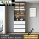 Tanse 2024 new dining cabinet high cabinet against wall wine cabinet home living room tea cabinet modern simple kitchen cabinet style 15280*40*220 double doors