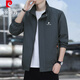 Pierre Cardin jacket men's spring and autumn jacket casual top comfortable and versatile fashion trend dark gray 2XL