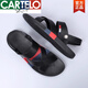 Sandalias de alta gama de cartelo Sandalias de alta gama Autumn Men's Turn Landy y de moda Sandalias de suela suave de doble propósito de uso de la playa resistente a la playa Black 9793 40