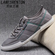 LAWESRENTON brand canvas shoes men's 2025 summer new flat-soled lightweight men's odor-proof casual shoes trendy old Beijing cloth white 44