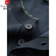Pierre Cardin 2025 Autumn and Winter Large Size Henley Collar Sweater Men's Casual Button Sweater New Versatile Plus Fat Oversized Bottoming Shirt Black XL 120-140Jin Jin equals 0.5 kg