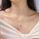 Duxi freshwater pearl pendant 18K gold melon seed buckle Edison pearl necklace 11-12mm commuting simple and versatile