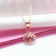 Mrs. Miling Jewelry 585 purple gold delicate hollow four-leaf clover pendant fashion simple temperament 14K rose gold necklace single pendant