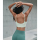 LA NIKAR Correas de hombro de sujetador de sujetador de cuerpo medio-fuerza Traje de yoga Vest Retractante de la cintura Pilates corriendo Top-S1392 Kale Green XL