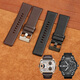 Adapted to POLICE watch accessories PL.14698 13806 large dial cowhide strap 24 26 28 30mm brown-steel buckle-K3 interface width 22mm