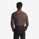 Jinba Men's Clothing Spring and Autumn Workplace Youth Solid Color Tip Collar Long Sleeve High-end Shirt BAGT3937 Deep Coffee M