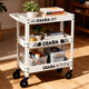 LAOA old A industrial style mobile trolley storage rack trolley three-layer tool trolley cream white LA125303