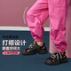 
ASK JUNIOR Girls Set Autumn Clothing Children's Hoodie Sweatshirt Casual Work Pants Sports Contrast Color Two-Piece Set Pink 170
