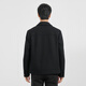 Lilang Light Fashion Men's Clothing [Mismo modelo en el centro comercial]] Catón de lana de lana corta de tejido de lana Cálida A4DYR903 Black XL (175)