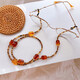 Chenghuan Ji Mai Chenghuans Großmutter Star Wu Yanshu gleichen Stil wie Halfer-Halsgläser-Kette Anti-Verlust-Kette Anti-Glasse Seilbernspiegelkette [Vulin-Lederspiegeltuch]