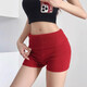 Hot girl pure lust style low waist knitted pit stripe shorts American style hot girl home wear pajamas slim stretch hot pants 380 black M