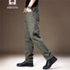
AEMAPE high-end simple wide-leg casual pants for men in summer pure cotton comfortable loose breathable straight-dial long pants for men 1098 khaki L