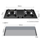 Midea tempered glass gas cooker, high power, first-class energy efficiency, double-burner embedded gas cooker (natural gas) JZT-Q370B