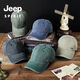 JEEP SPIRIT吉普帽子复古棒球帽男士大头围春夏中老年鸭舌帽水洗棉遮阳防晒帽 卡其色 常规码（56-59cm）