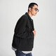 
Lee Comfortable Lapel Imitation Wool Grey Men's Long Sleeve Jacket