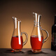 Red wine decanter household commercial high-end light luxury crystal glass wine dispenser foreign wine dispenser jug tie jug thickened crystal waist style 800ml