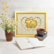 Han Yudi Pavilion gold foil painting ornaments newlyweds high-end gifts for friends and girlfriends practical high-end gifts for lettering custom gifts Small trumpet: festive red model 26*21 cm