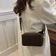 Fashion de la mode pour femmes Sac à bandoulière à un seul épaule Design haut de gamme de niche haut de gamme Diamant Broidered Small Square Sac 6215 Color Couleur de café